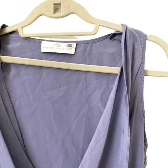 AMANDA UPRICHARD Silk Draped Blouse Sz Sm - Picture 3 of 4